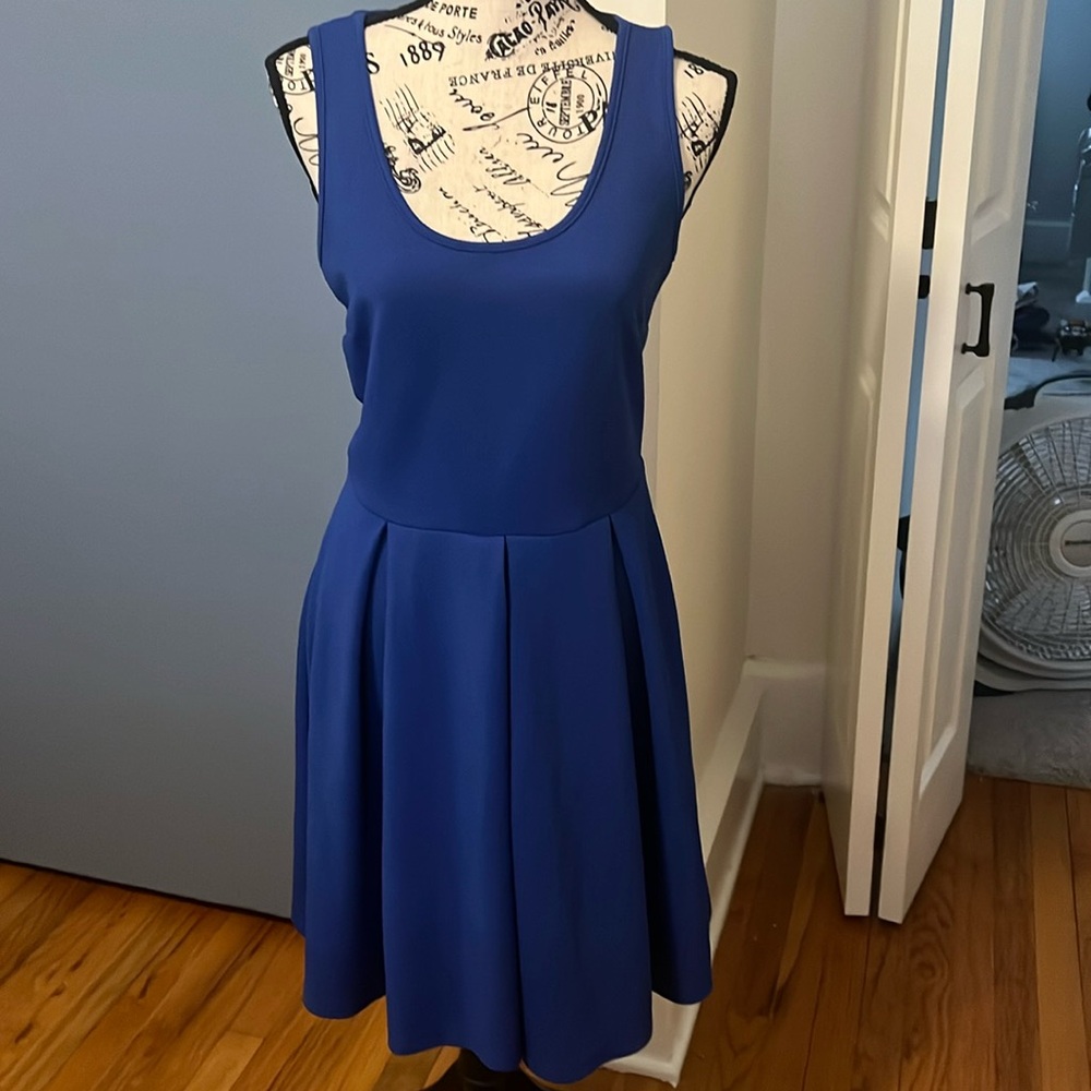Blue summer a-line dress